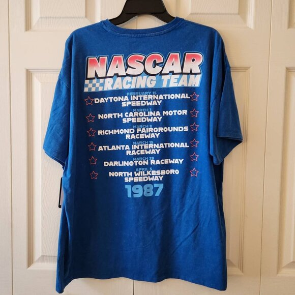 NASCAR Racing Team High Speed Racing Tee M Blue Wash - Picture 6 of 9